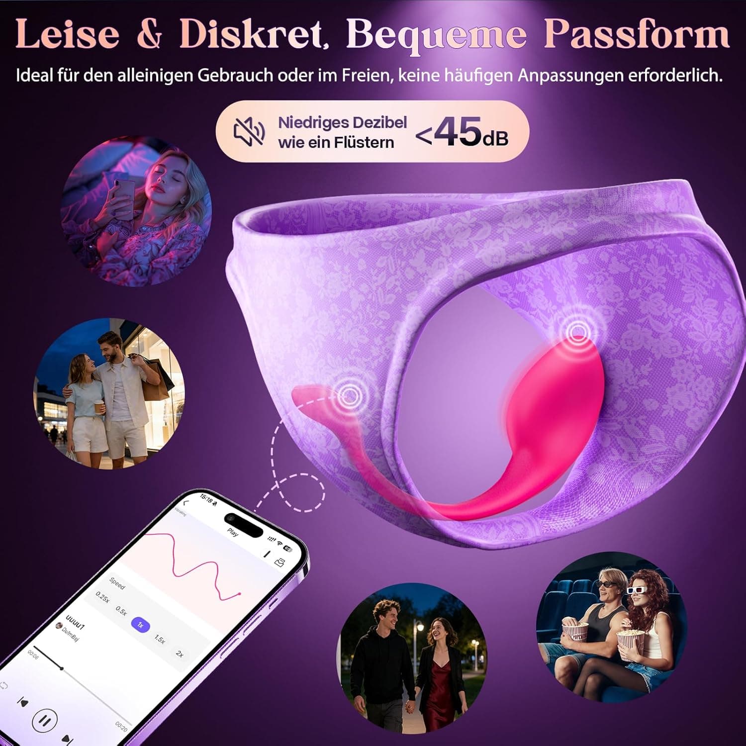 Cacuola KI-Sync Vibrator Sex Spielzeug für die Frau Paare, Weiches Vollsilikon Vibration für Frauen Erotisches Sexspielzeug, Vibratorensets für Frauen Klitoris, Liebeskugeln Dildo Sex Toys mit APP