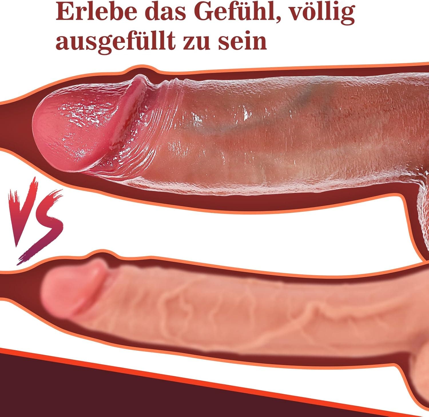 Großer Dildo Sex Spielzeug für die Frauen Männer Paare - Anal Dildos Penis Nachbildung Plug, Analdildo Gay Sexspielzeug Realistischer Silikon Doppeldildo mit 3D Hoden Echten Venen Starkem Saugnapf