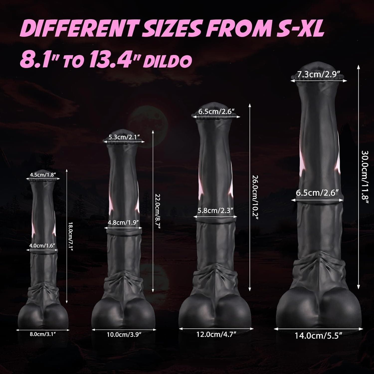 Nothosaur CONOLA (mit Schlauch) 38cm Fantasy Horse Dildo, Platin Silikon Tier Dildo mit texturiertem Kopf &amp; Venen Schaft, Dicke Monster Anal Dildos mit starkem Saugtasch für G-Spot, Prostata