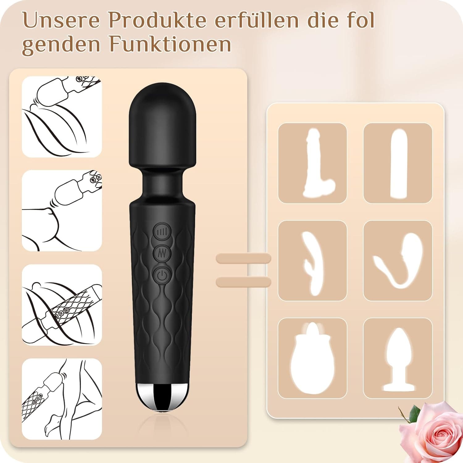 Vibration für Frauen,Sex spielzeug für die frau G Punkt Vibration für Frauen mit 8 * 20Modus Vibrator Klitoris Stimulator für sie Sex Spielzeug für sexspielzeug für frauen solo (Schwarz)