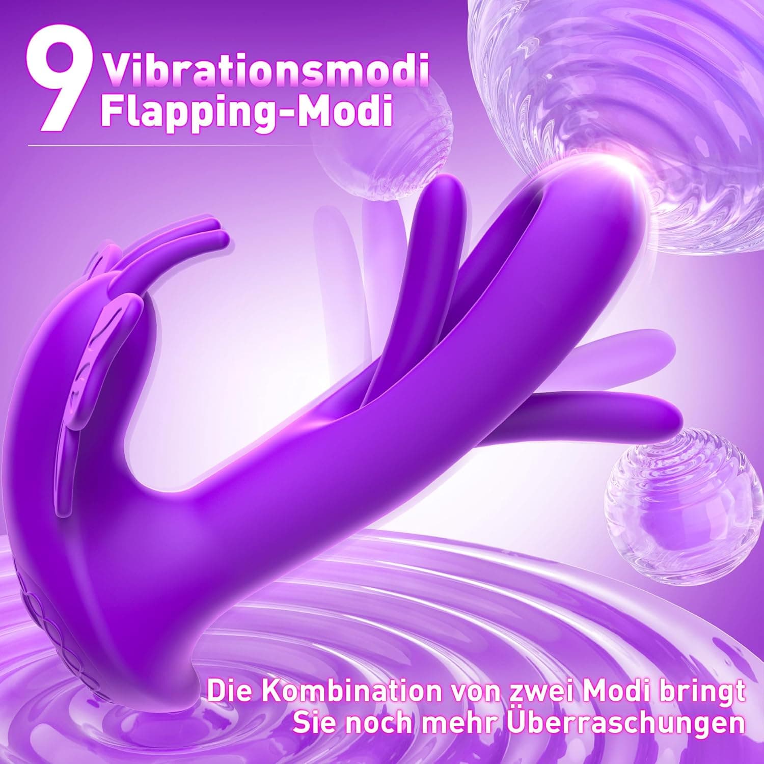 Sex Spielzeug für die Frau Vibrator, Neue Hohlkonstruktion Vibration für Frauen mit 9 Schlagmodi 9 Vibrationsmodi, Fernbedienung Vibratoren für Klitoris Stimulator Dildo Sex Spielzeug für die Paare
