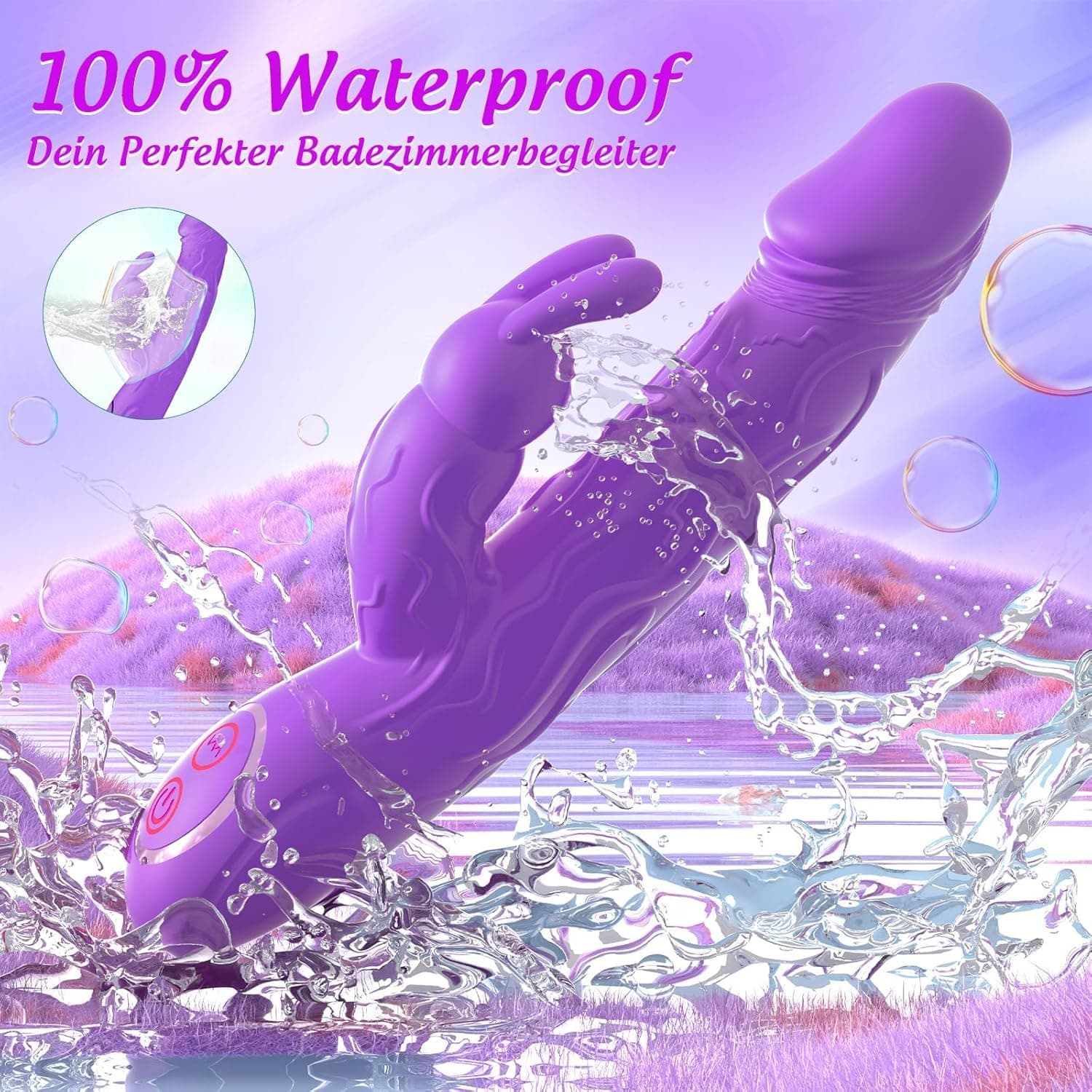 G-Punkt Realistischer Dildo Vibrator für Frauen Klitoris, 10*10 Superstarke Dual-Vibrationsmodi Sex Spielzeug für Paare Solo, Leiser IPX6 Rabbit Vibratorensets Luxuriöser Extrem Sex Toyset