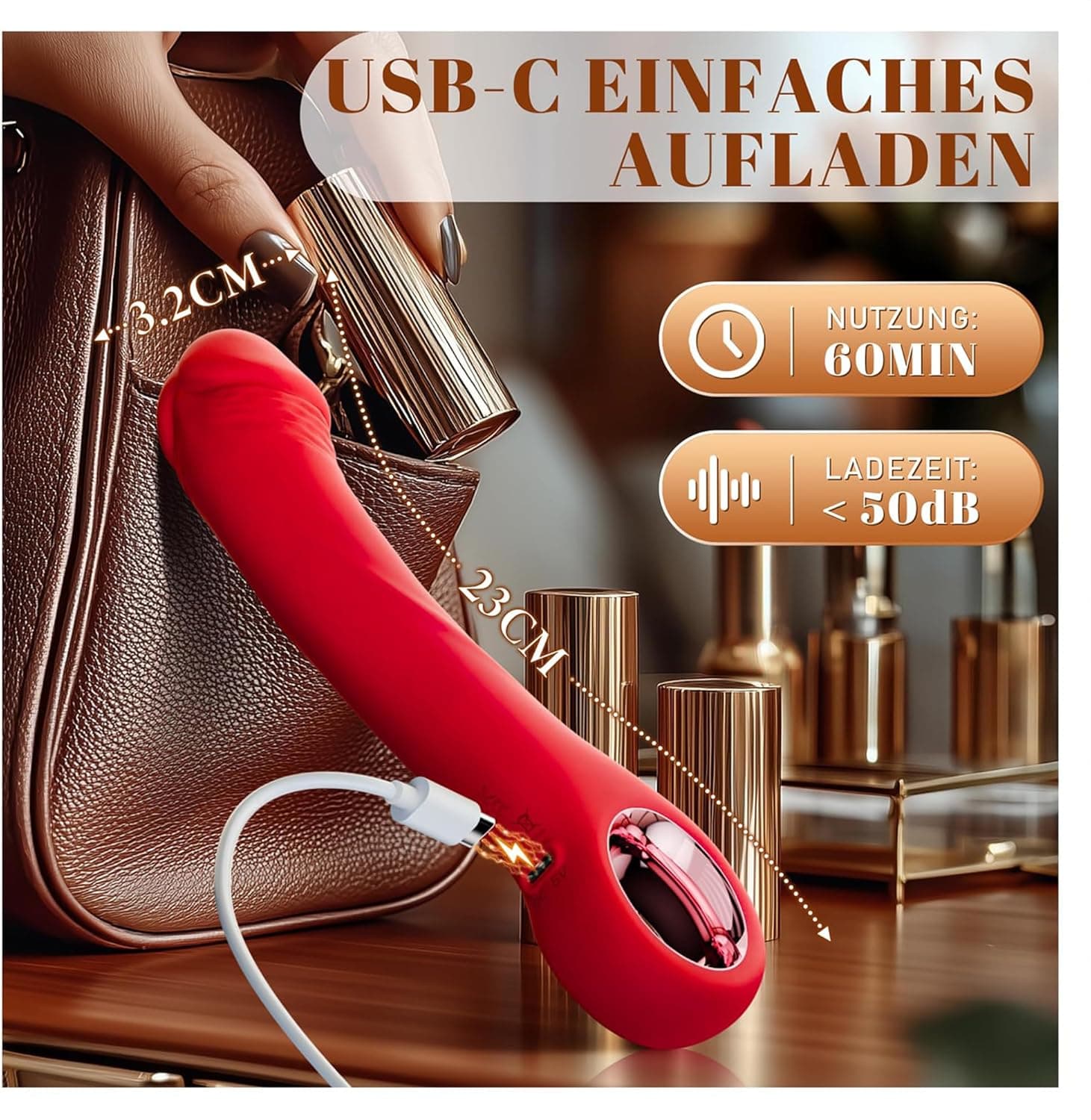 Cacuola Vibrator Dildo, Gebogene Stoßfunktion Dildos Sex Spielzeug für die Frau, Präzise Stimulation des G Punkt Vibration für Frauen, Vibratorensets für Frauen Sexspielzeug