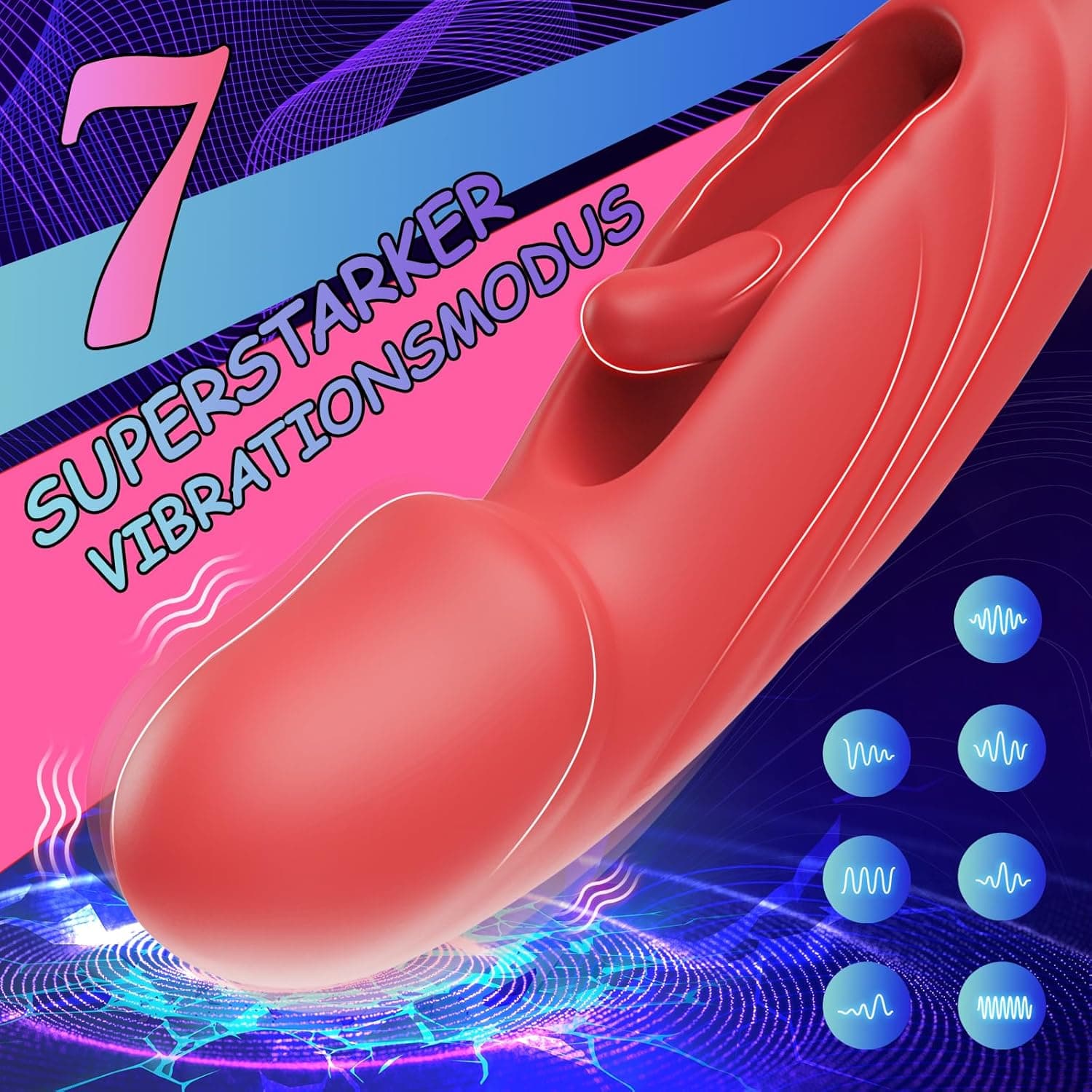 Dildo Vibrator Sex Spielzeug für die Frau G Punkt Vibratoren mit Klitorisstimulation für Frauen mit 10 Zungenlecken 10 VibrationModi 10 Schlagmodi Vibratorensets für Frauen Klitoris Stimulator für Sie