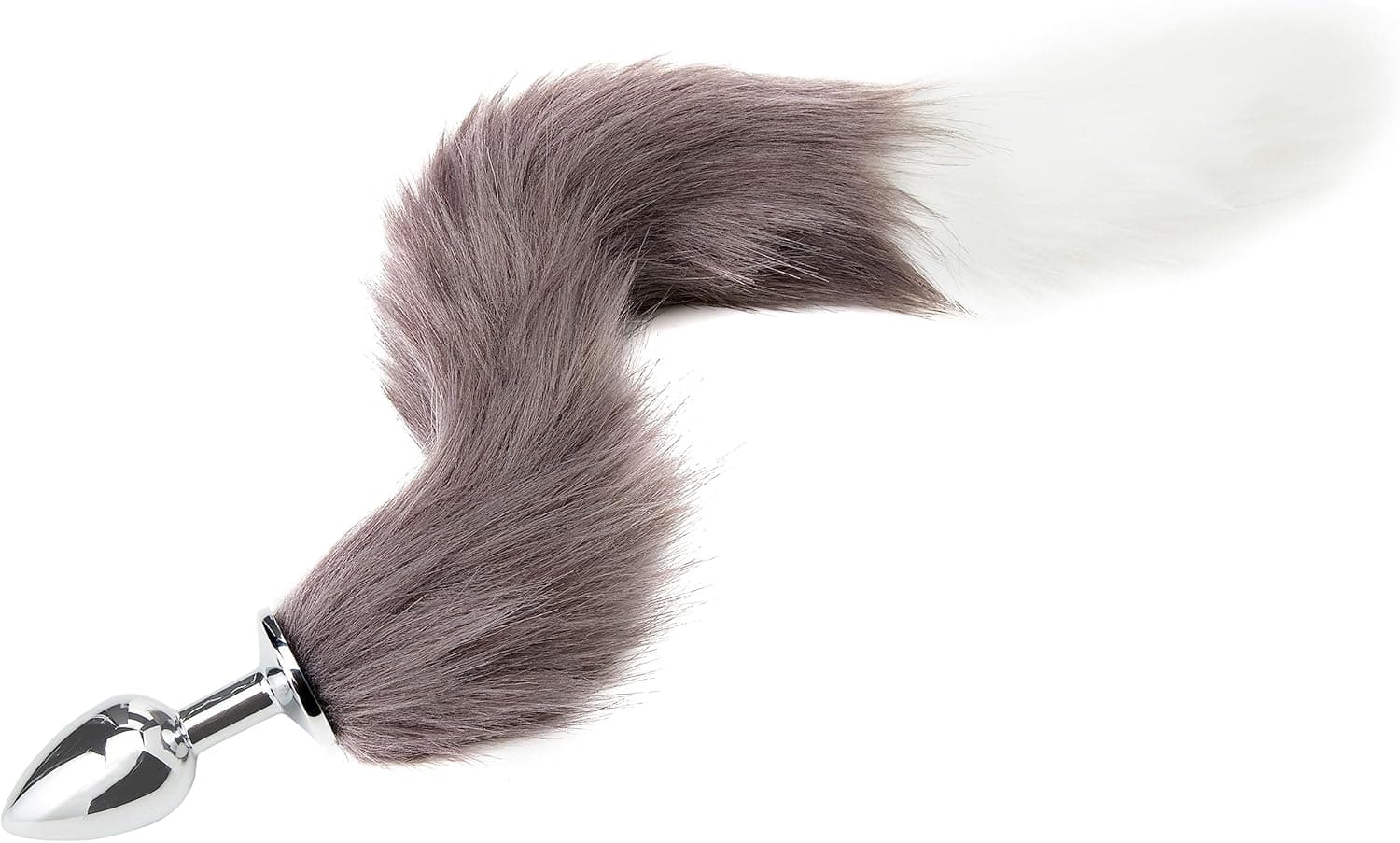 BeHorny Tail Butt Furry Fox Analplug, Katzenschwanz, Hellbraun/Weiß