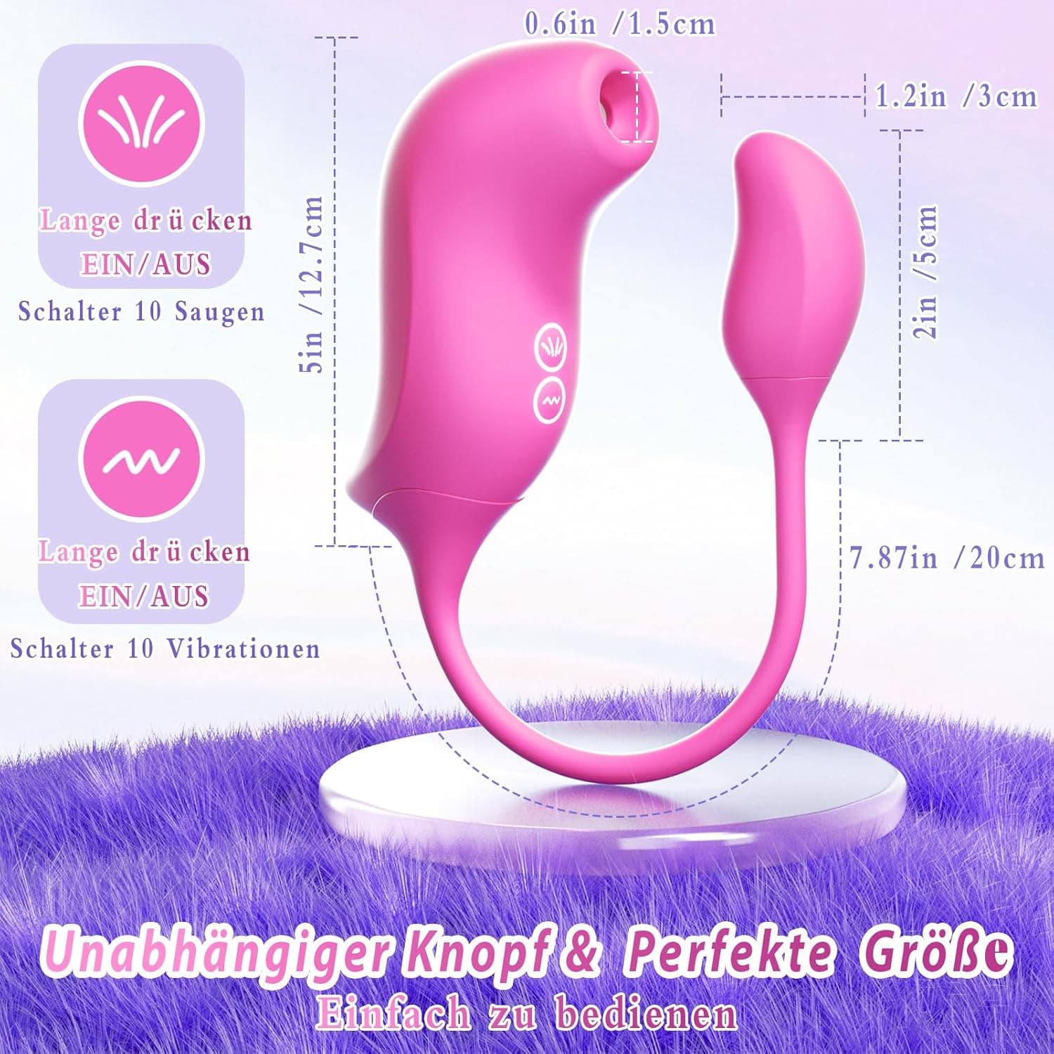 Vibrator Sex Spielzeug für die Frau Paare - Vibration für Frauen Sexspielzeug Vibratorensets Dildo G-Punkt Klitoris Stimulator für Sie mit 10 Vibrationsmodi &amp; Saugmodi, APP-Steuerung Sex Toyset Damen