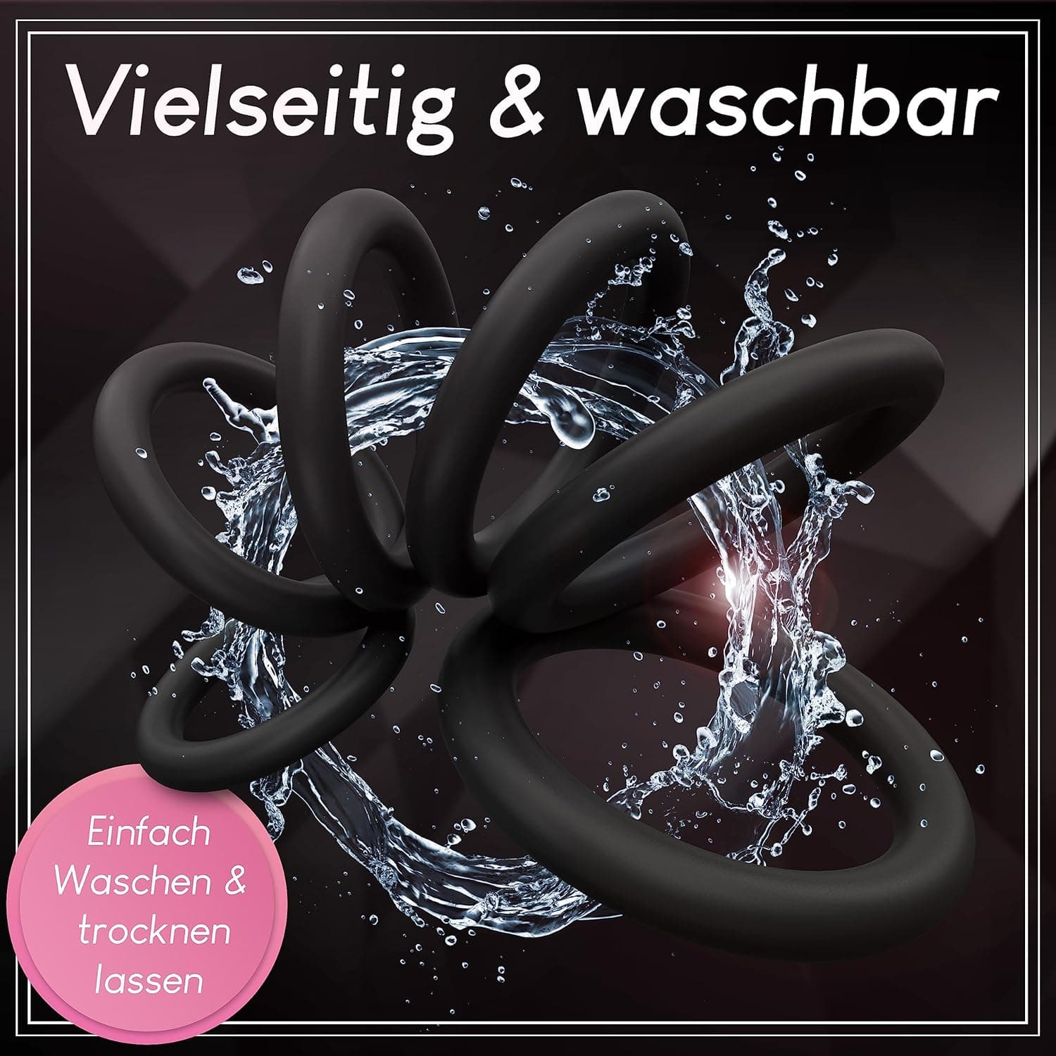 Premium Penisring Set für eine längere und härtere Erektion, Cockringe aus medizinischem Silikon Sexspielzeug Männer Bondage
