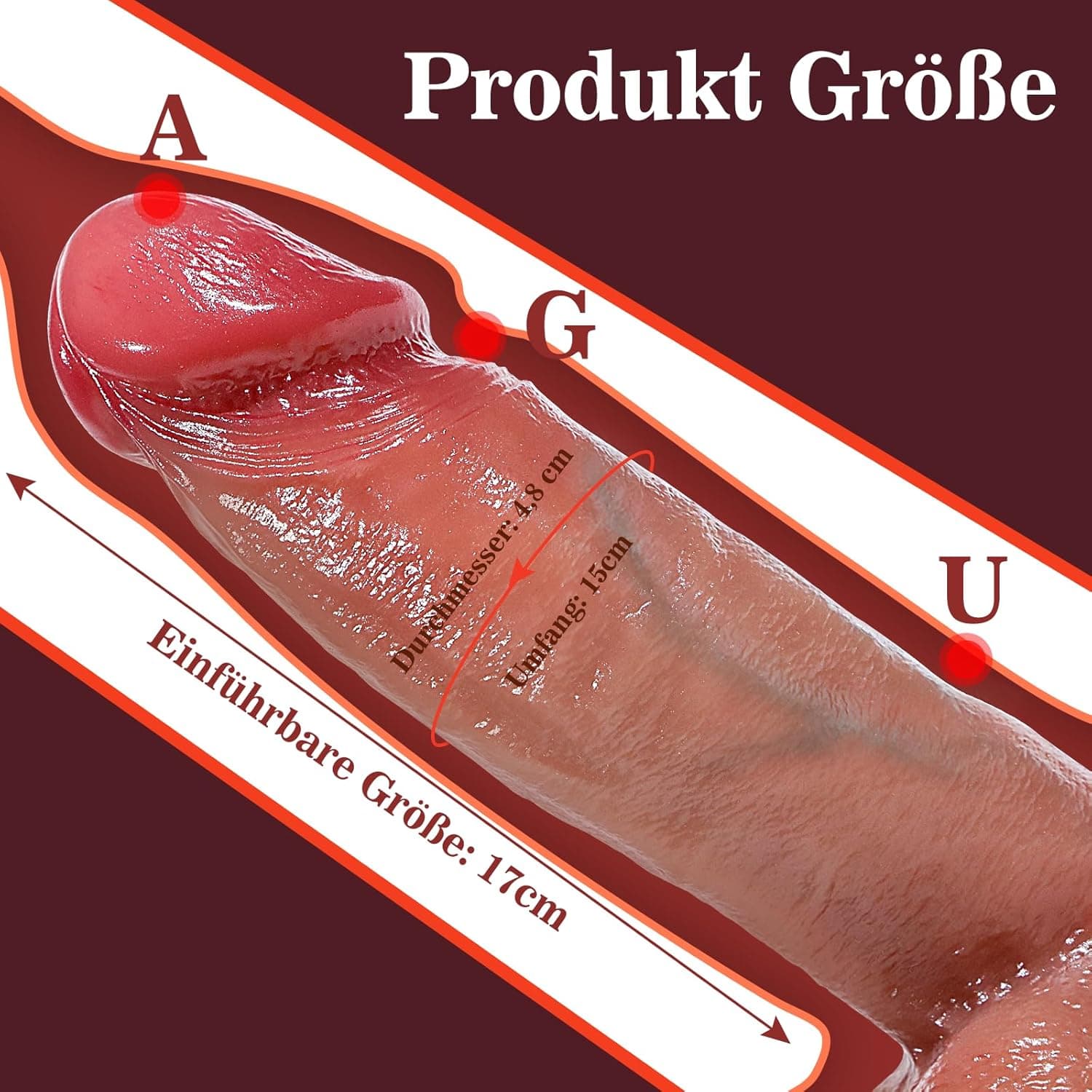 Großer Dildo Sex Spielzeug für die Frauen Männer Paare - Anal Dildos Penis Nachbildung Plug, Analdildo Gay Sexspielzeug Realistischer Silikon Doppeldildo mit 3D Hoden Echten Venen Starkem Saugnapf
