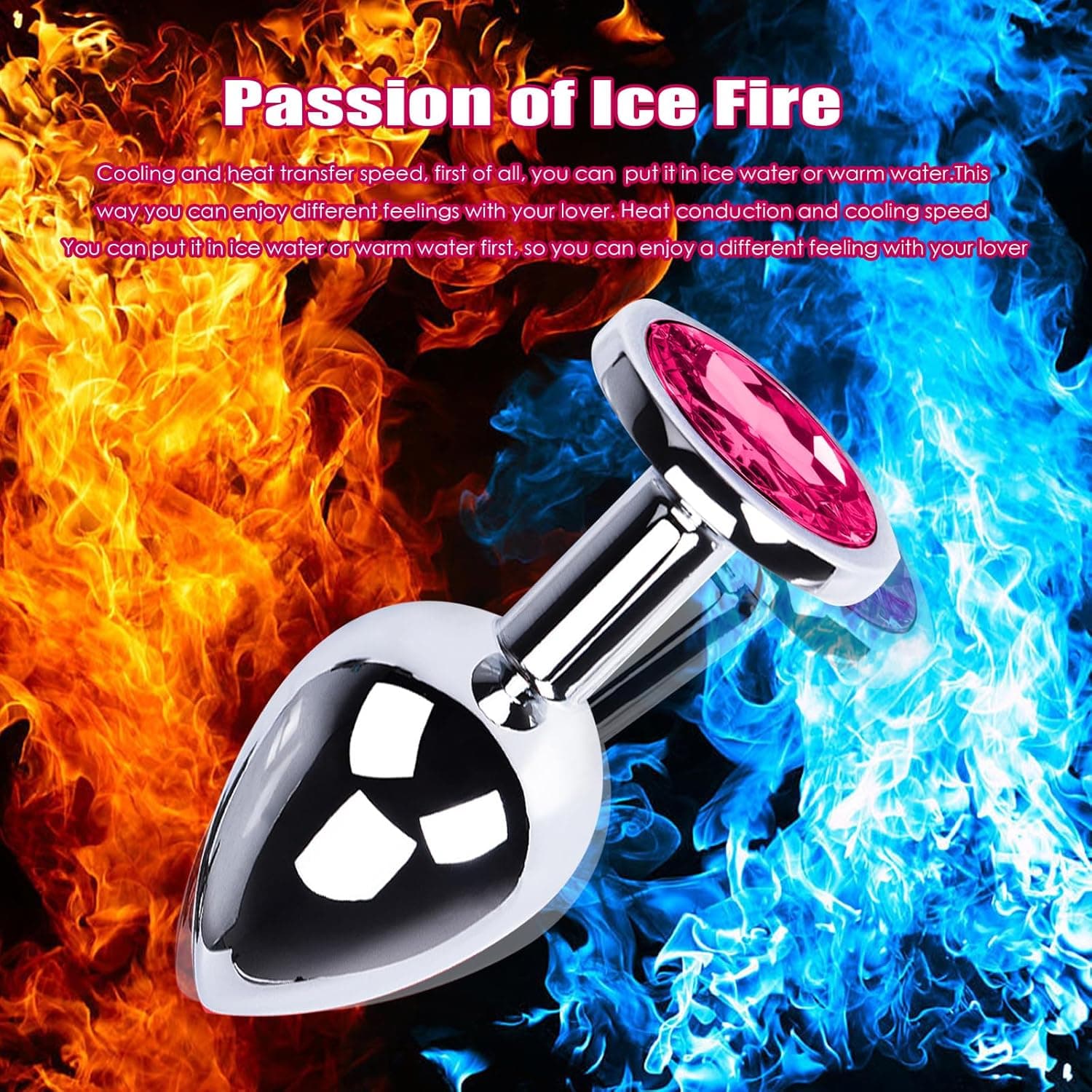 3 Stücke Klein Medium Groß Metall Analplug Set mit Kristall Diamant Sex Spielzeug,Buttplug Anal Butt Plug,für Frauen Männer Paare Anfanger für Frauen Männer Plug Metall Set (Dunkellila)
