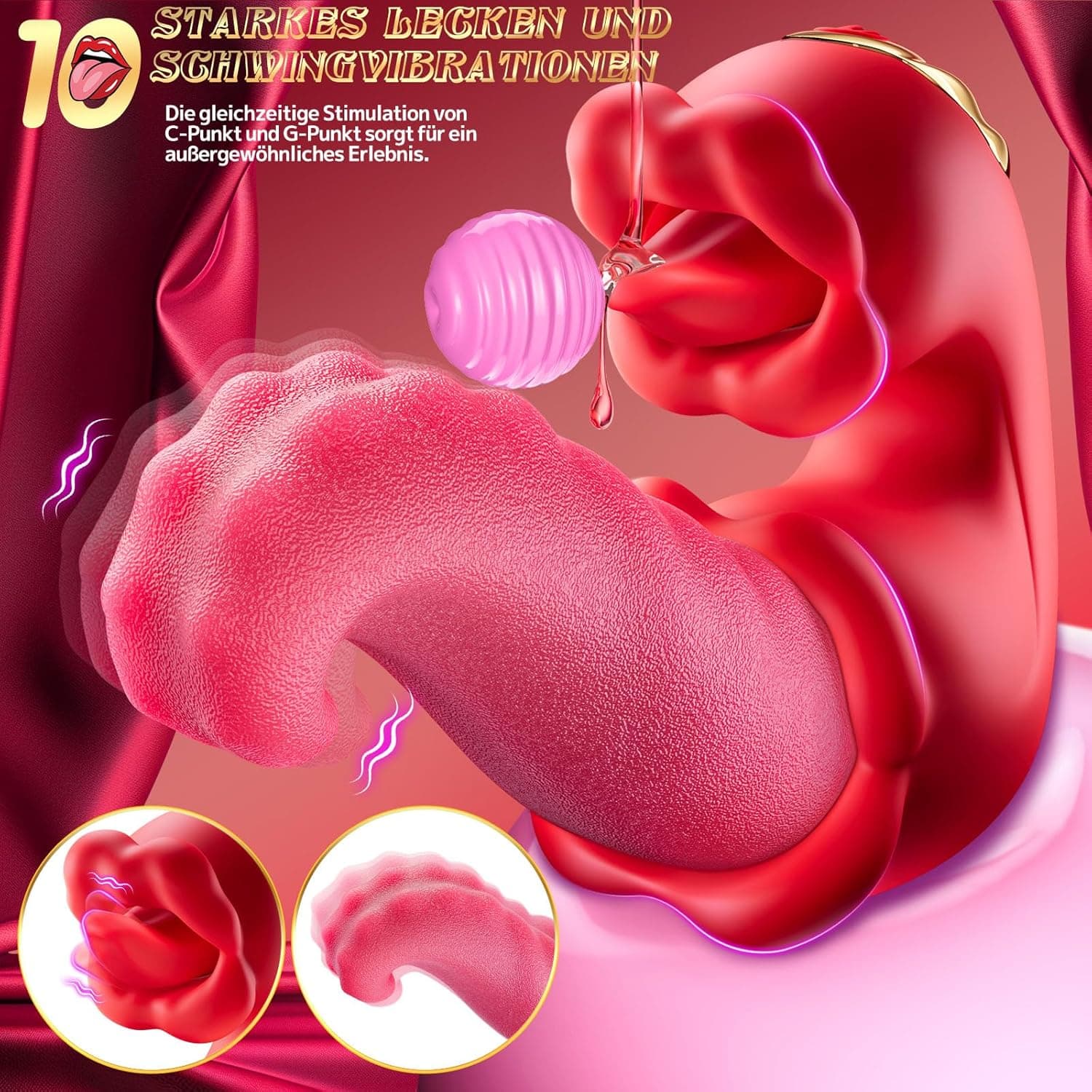 Vibration für Frauen Vibrator,Sex Spielzeug für Die Frau 3in1 Vibratorensets für Frauen Klitoris mit 10 Swing Modus, Sex Spielzeug für Die Paare Sexmaschine für Die Frau Sex Toyset für Woman