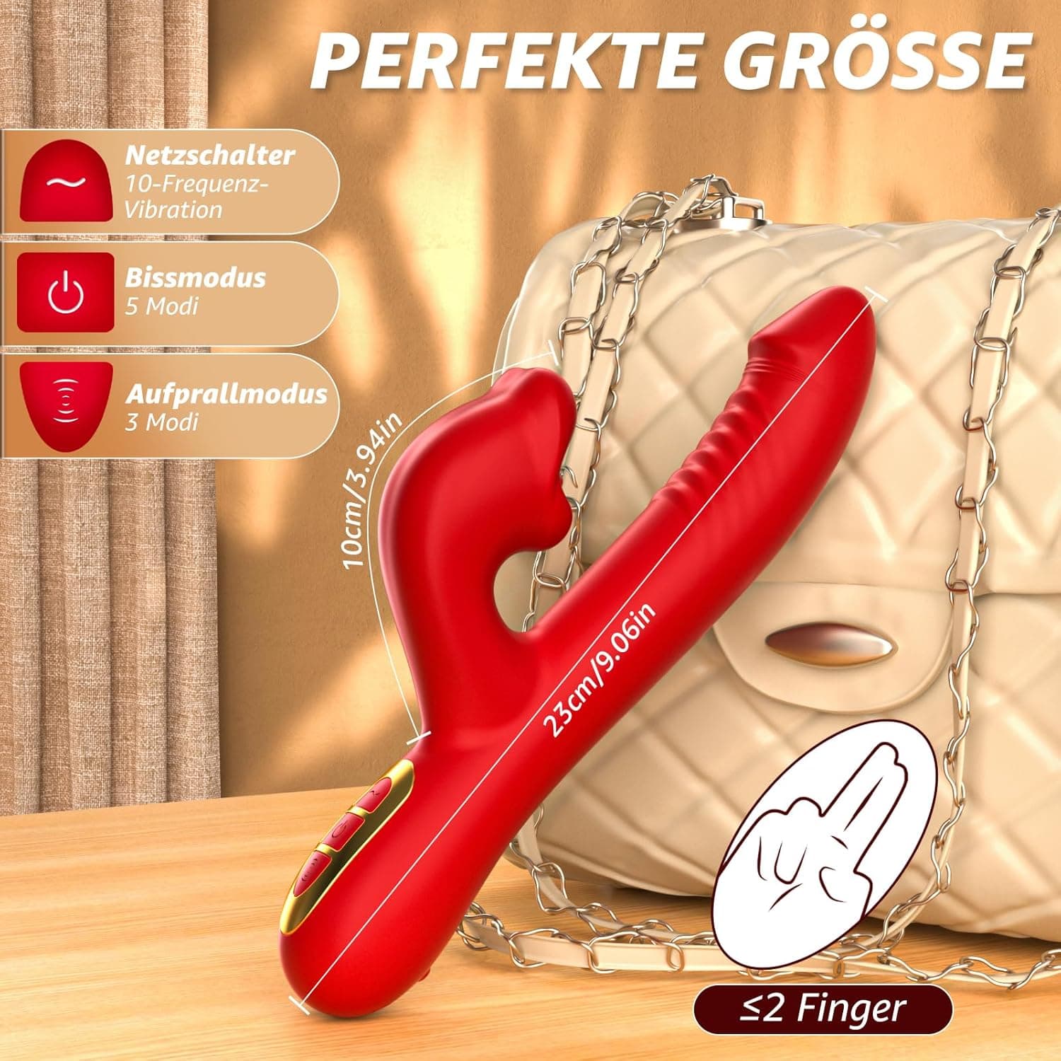 Dildo G-Punkt Vibrator Vibratorensets für Frauen Klitoris Vibration Sex Spielzeug für die Frau Sexspielzeug Vibratorset for Woman Analvibrator 10 Modi, 5 Zungenlecken &amp; 3 Stoßfunktionen Sex Toys