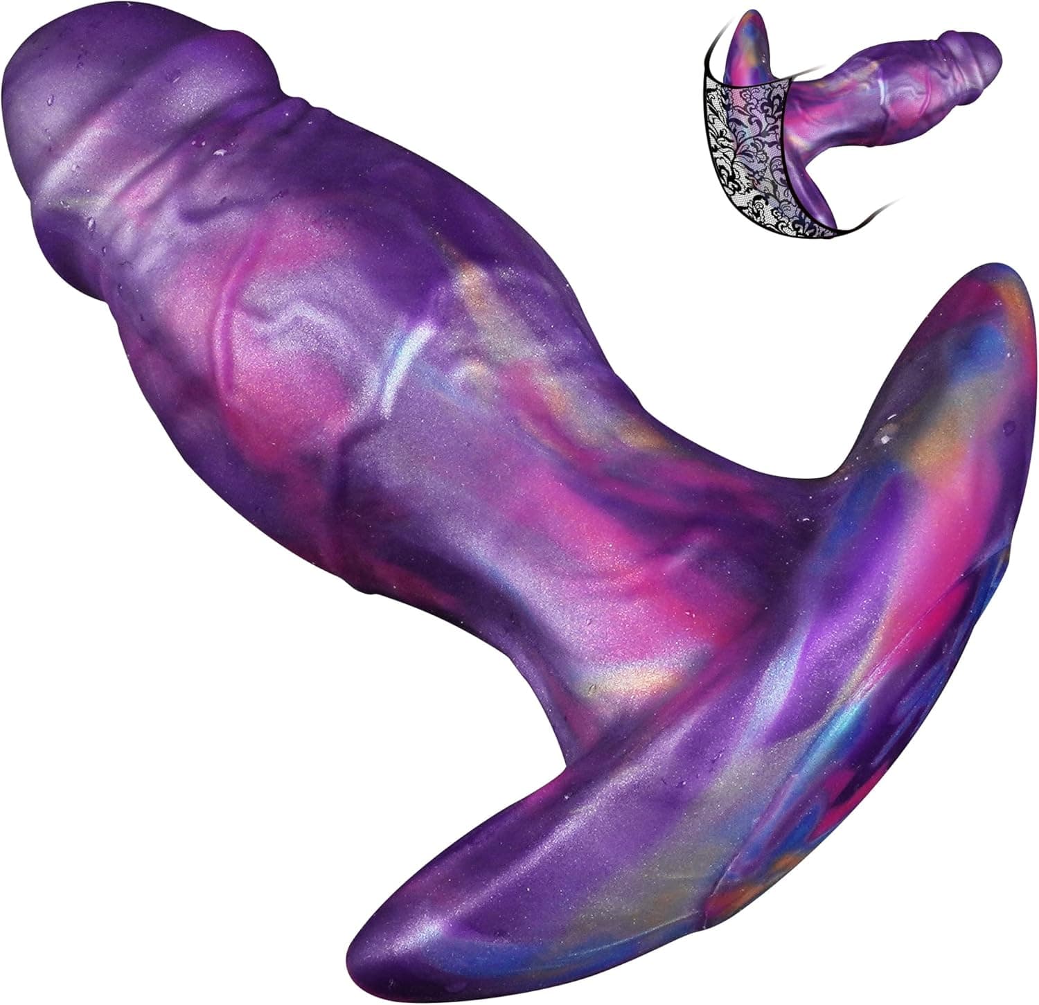 Anal Plug Dildo groß Silikon Dildos, Großer Analplug Dicker Dildo mit Ankerform Basisdesign, Realistischer Didloschwanz für Frauen Buttplug Soft Anal Trainer, Sexspielzeug für Frauen Männer