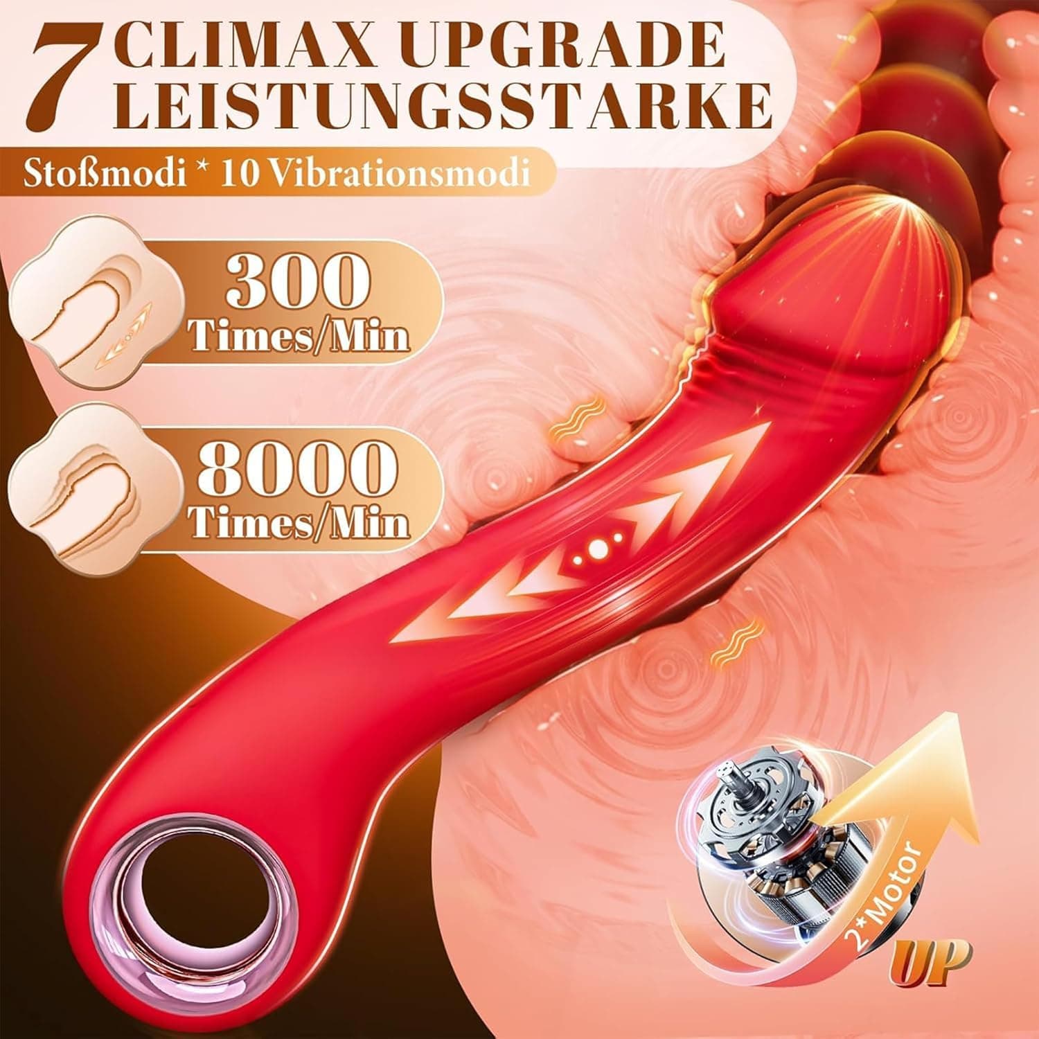 Cacuola Vibrator Dildo, Gebogene Stoßfunktion Dildos Sex Spielzeug für die Frau, Präzise Stimulation des G Punkt Vibration für Frauen, Vibratorensets für Frauen Sexspielzeug