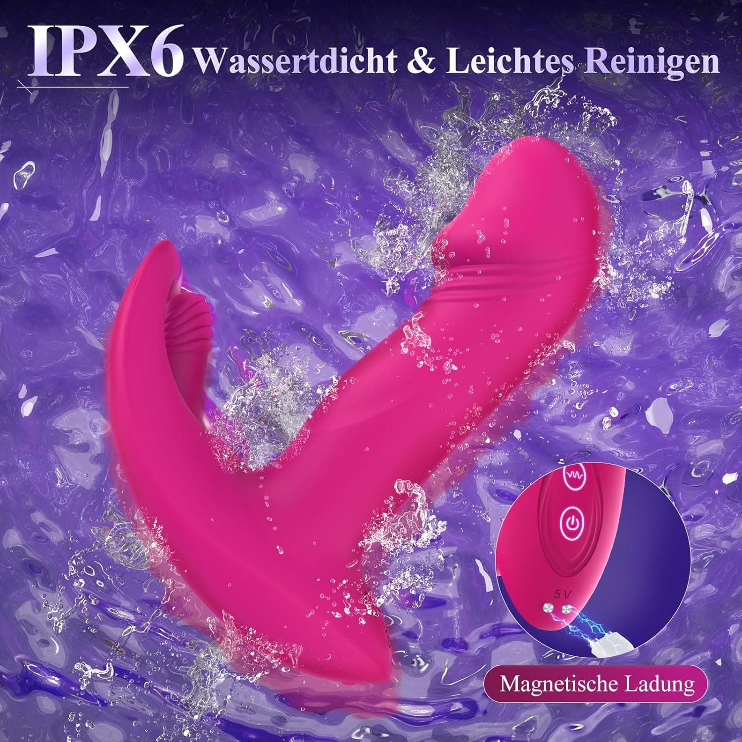 Sex Spielzeug für die Frau Paare AI-Sync Vibrator, Dildo Vibration für Frauen mit 9 Schwing- &amp; 9 Vibrations Hohlform Vibratorensets für Frauen Klitoris &amp; G-Punkt Sexspielzeug, Sex Toyset für Woman