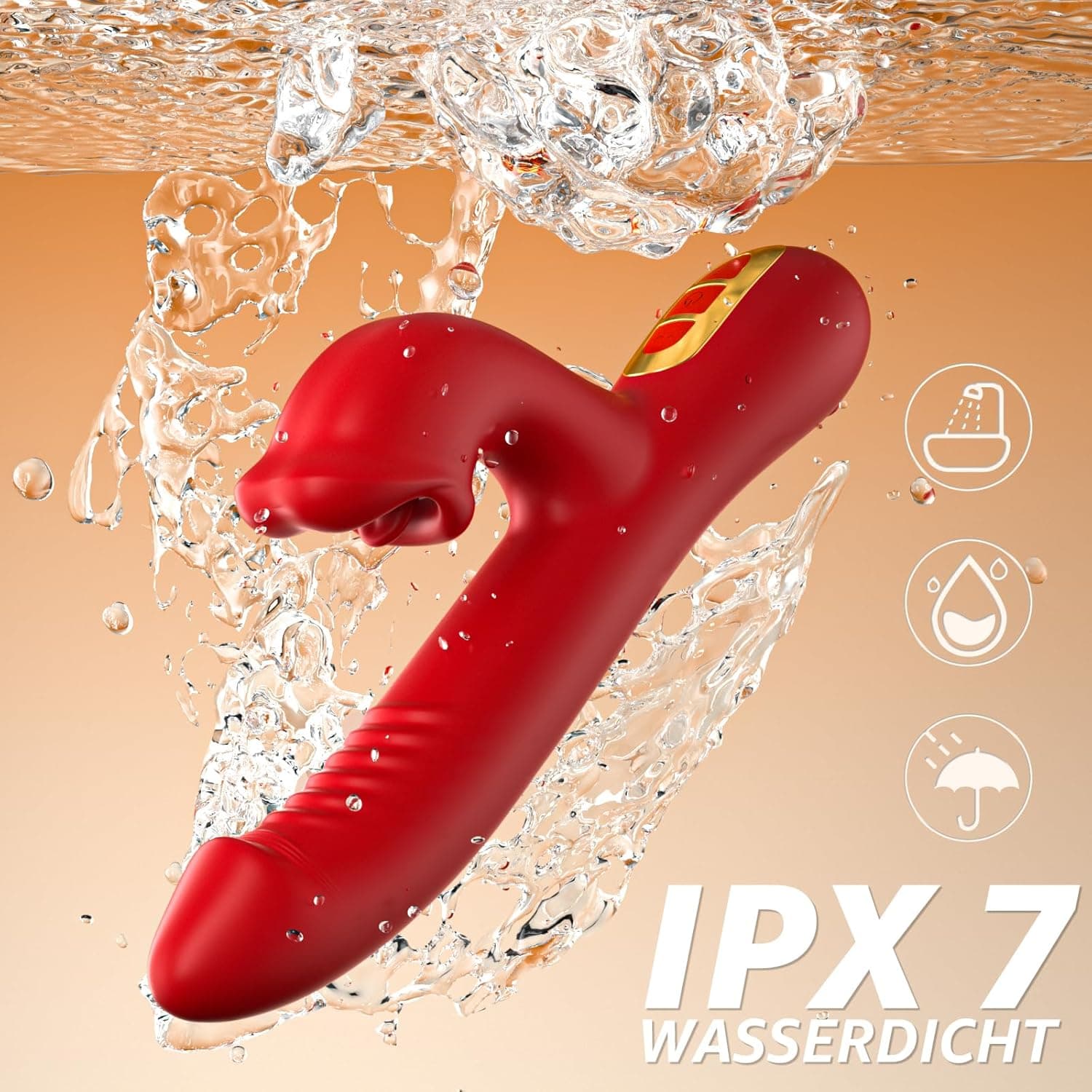 Dildo G-Punkt Vibrator Vibratorensets für Frauen Klitoris Vibration Sex Spielzeug für die Frau Sexspielzeug Vibratorset for Woman Analvibrator 10 Modi, 5 Zungenlecken &amp; 3 Stoßfunktionen Sex Toys