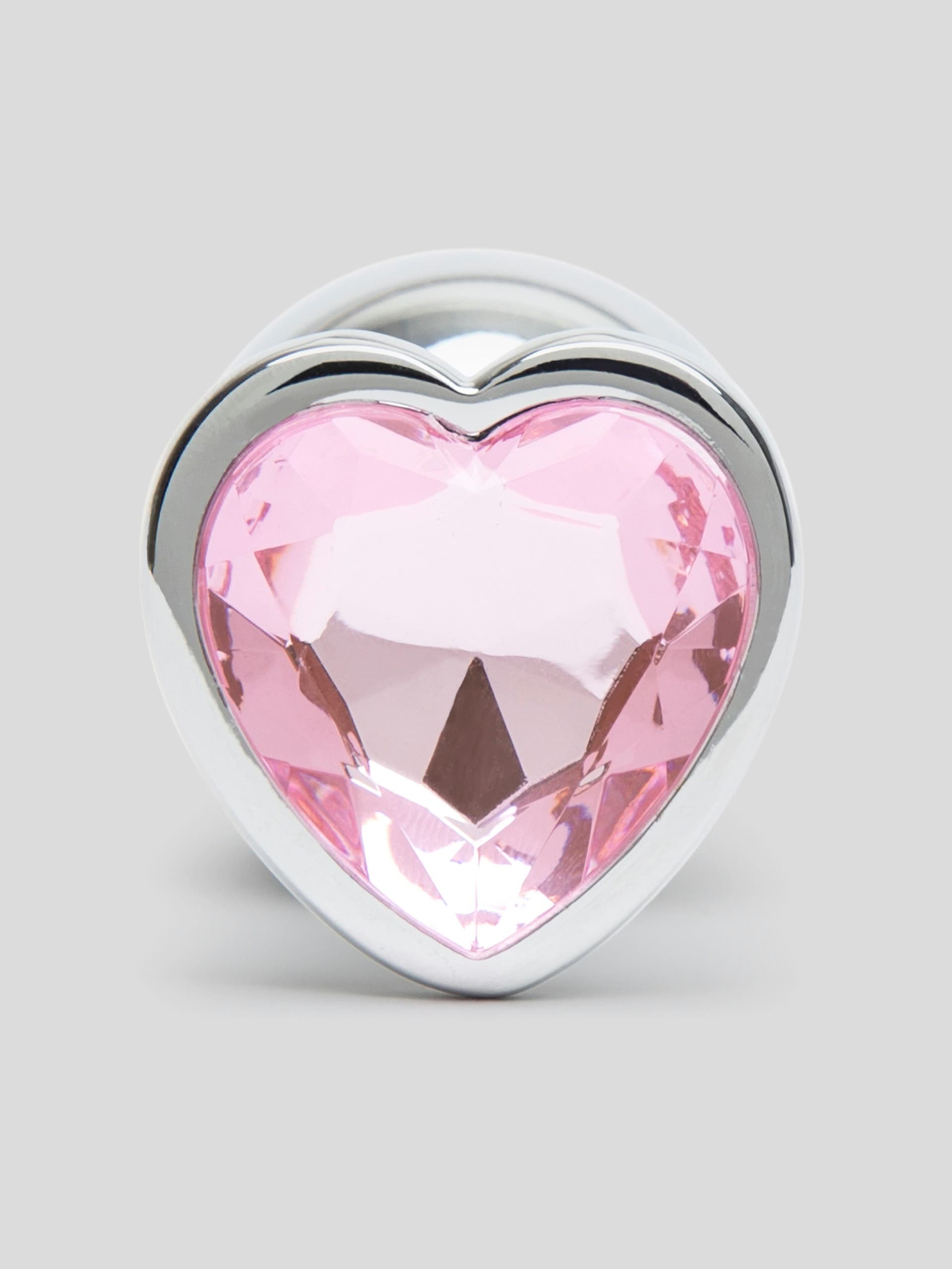 Lovehoney Jewelled Heart Metal Medium Butt Plug 3 Inch