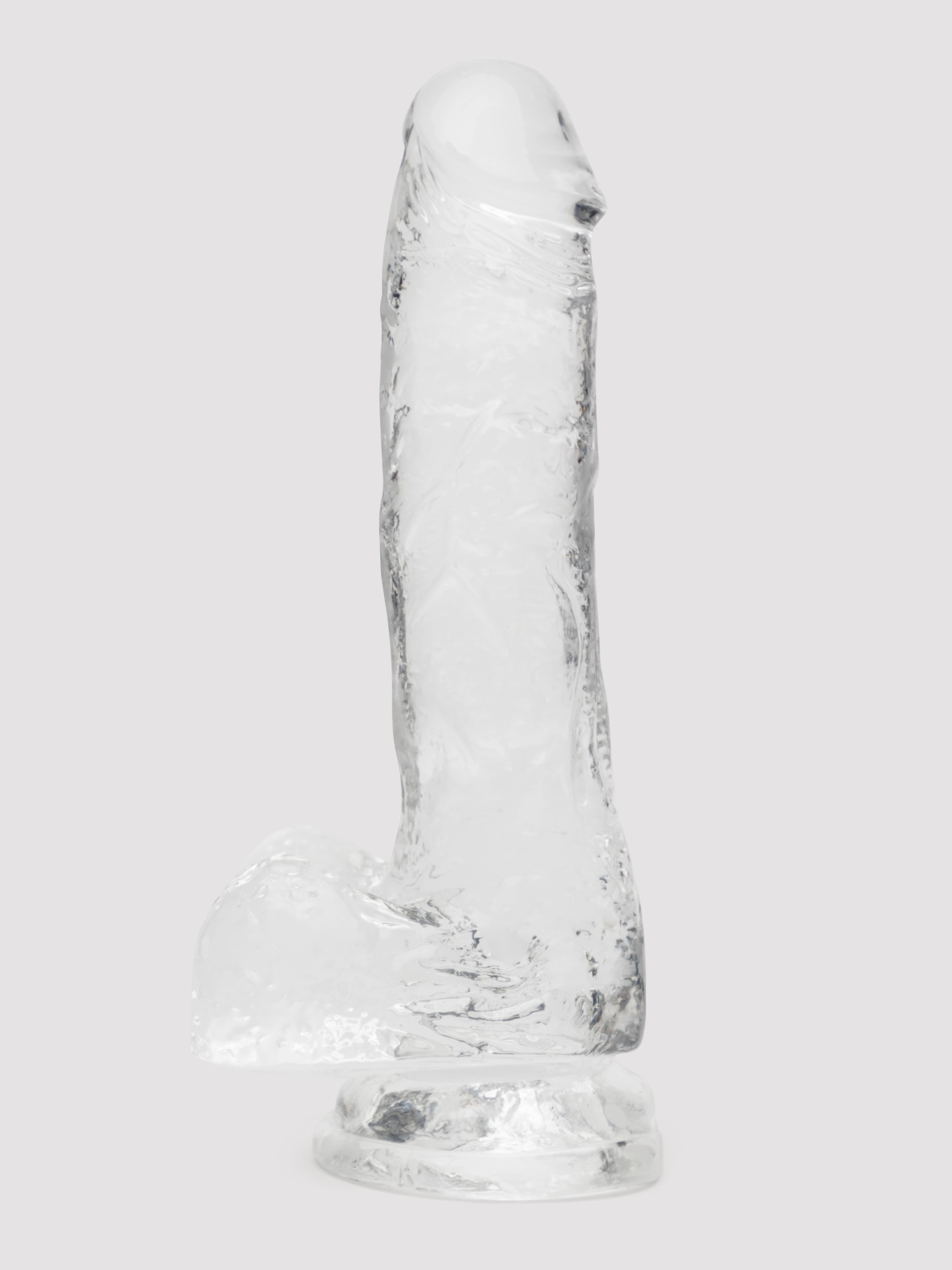 Lovehoney Enjoy Clear Dildo with Balls 7 Inch