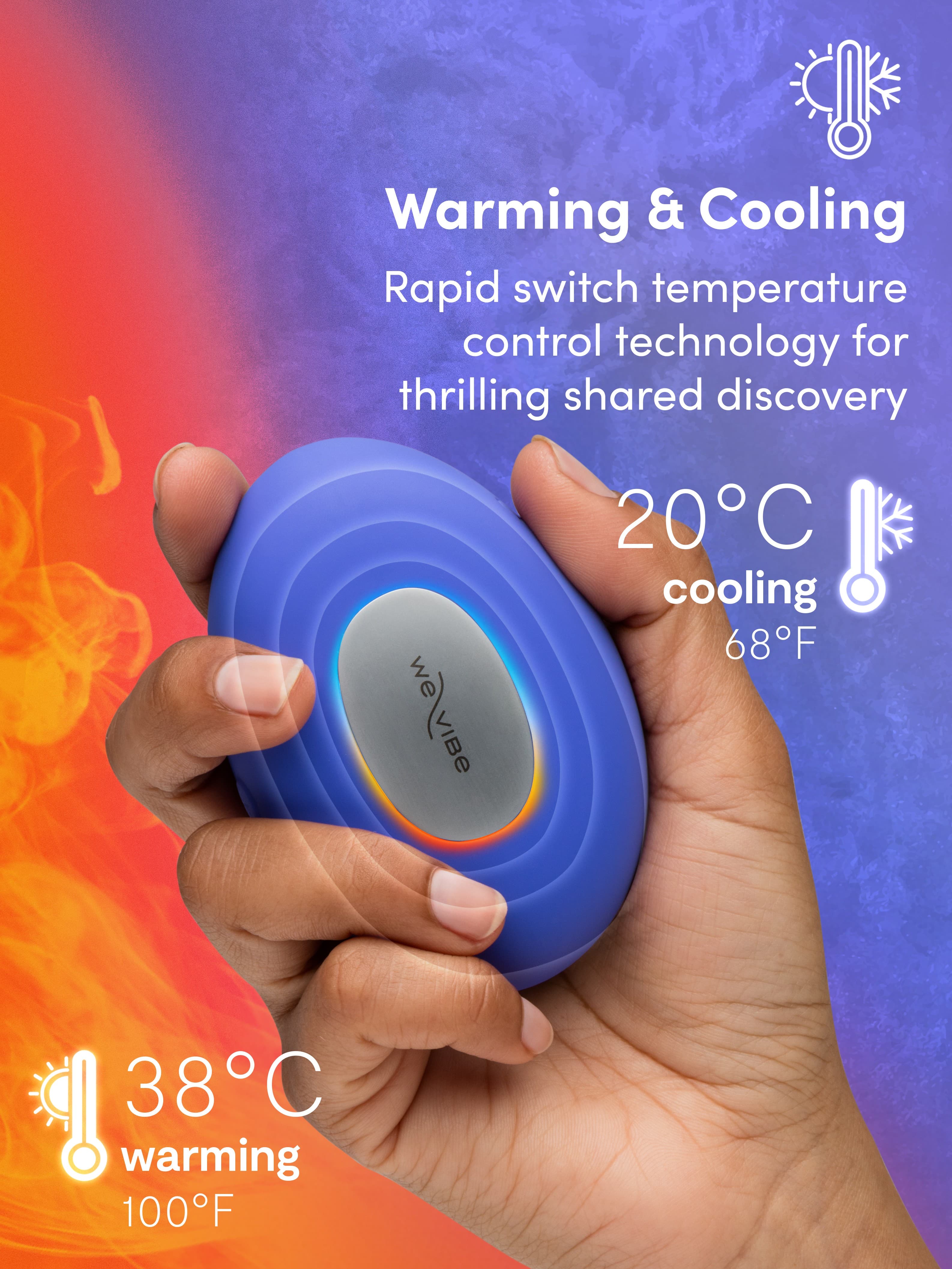We-Vibe Temp Lavender Blue Heating and Cooling Clitoral Vibrator