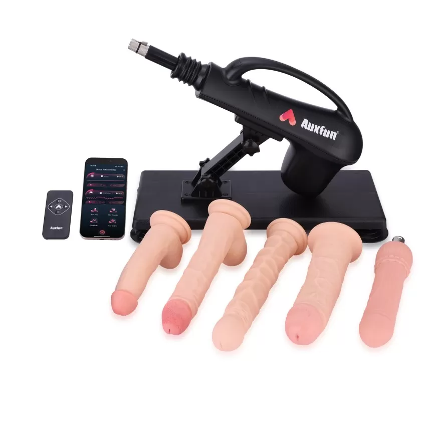 Auxfun Sex Machine Bundles with 5 classic Dildos