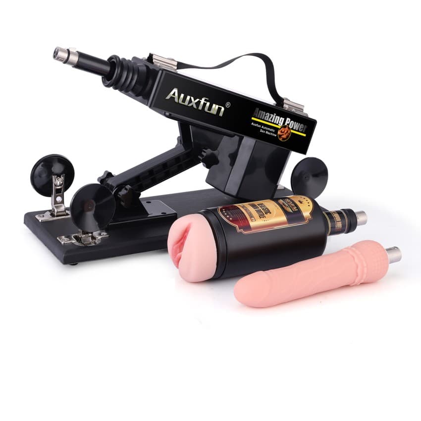 Auxfun Auto Masturbation Sex Machine Bundles– Hands-Free Male Pleasure Set