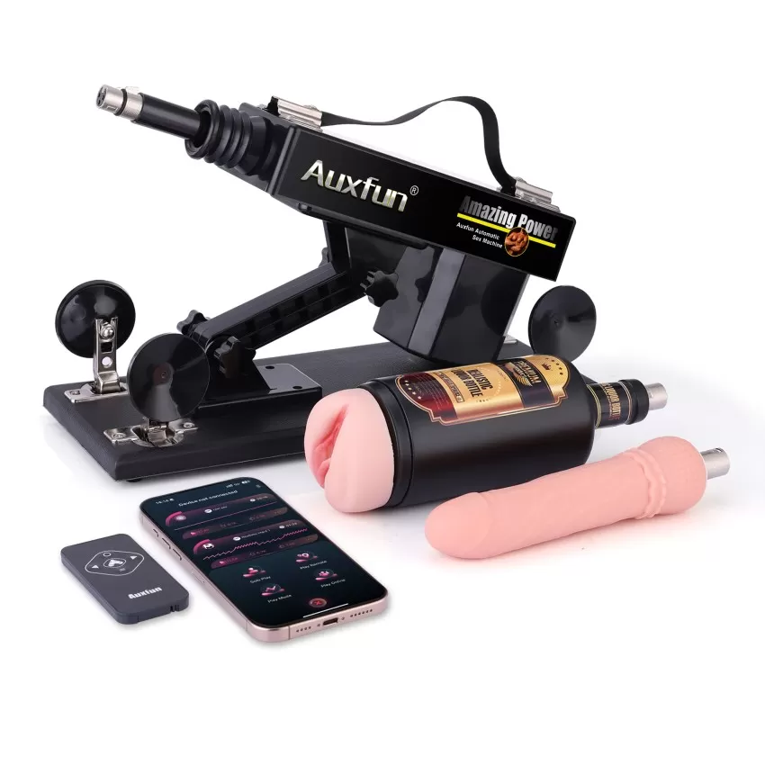 Auxfun Auto Masturbation Sex Machine Bundles– Hands-Free Male Pleasure Set