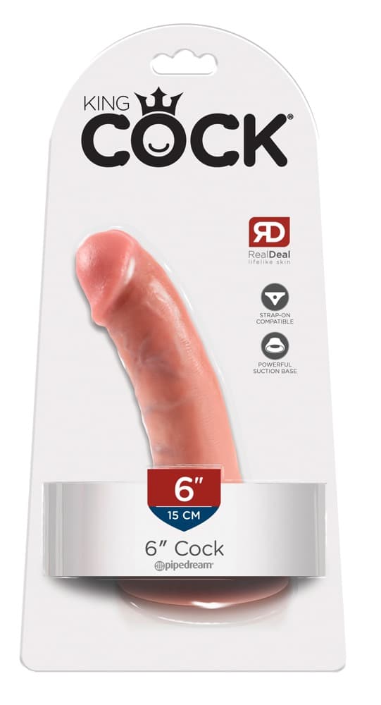 Naturdildo 6" Cock mit Saugfuß