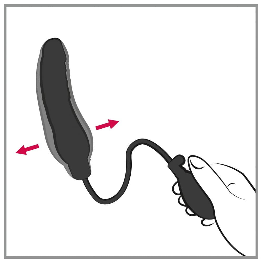 Pumpdildo „Black Latex Balloon“, 23 cm