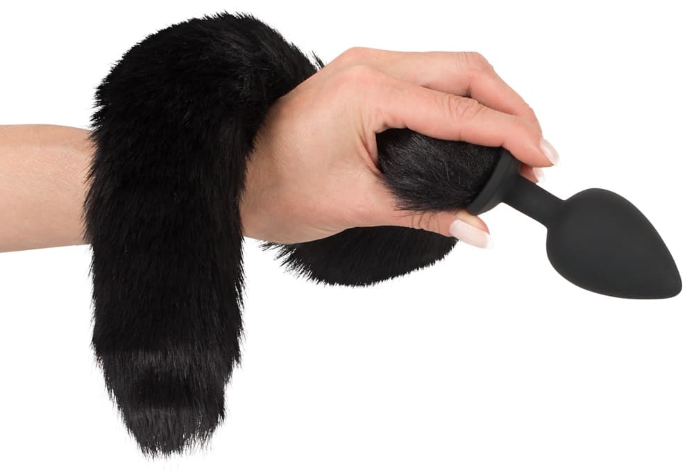 Analplug mit Katzenschwanz plus Haarreif mit Katzenohren