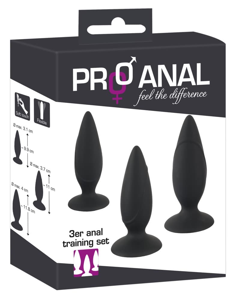 3-teiliges Analplug-Set