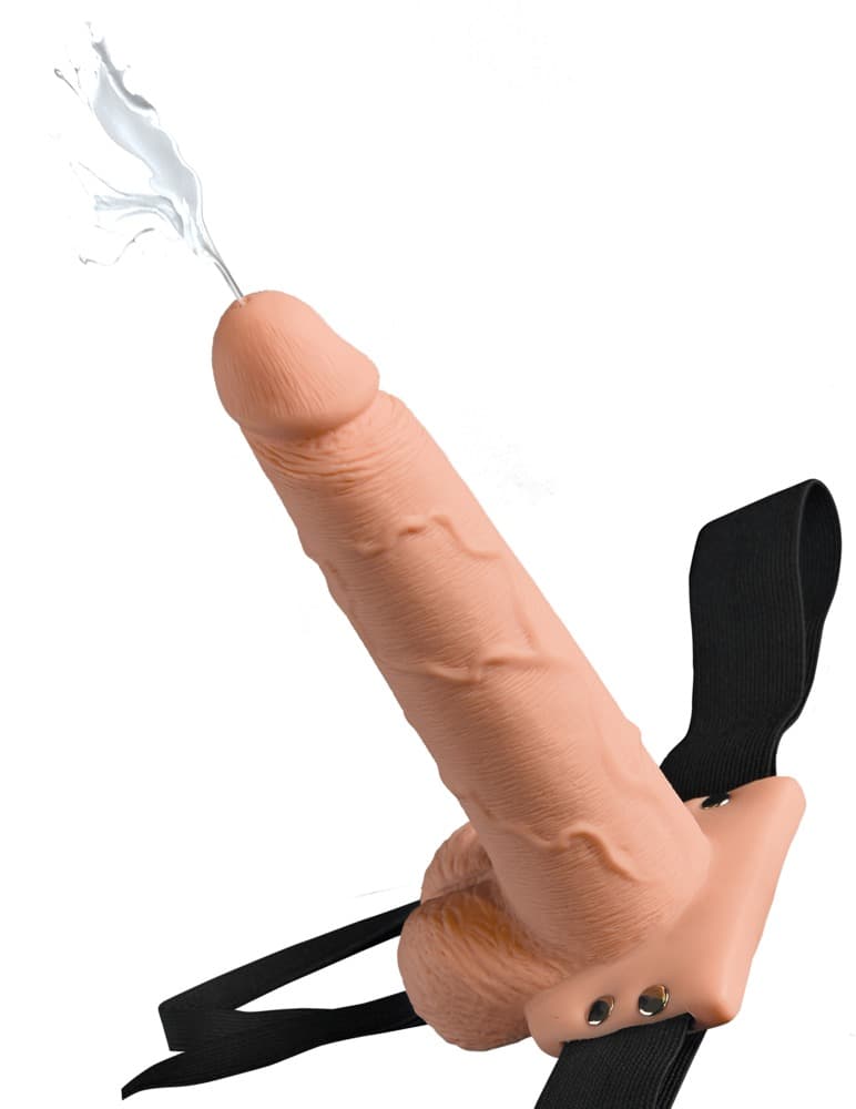 Umschnalldildo „Hollow Strap-on Squirting“ mit Spritzfunktion