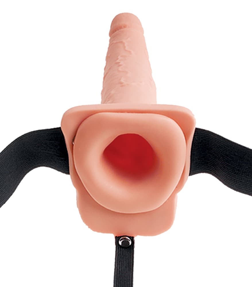 Umschnalldildo „Hollow Strap-on Squirting“ mit Spritzfunktion