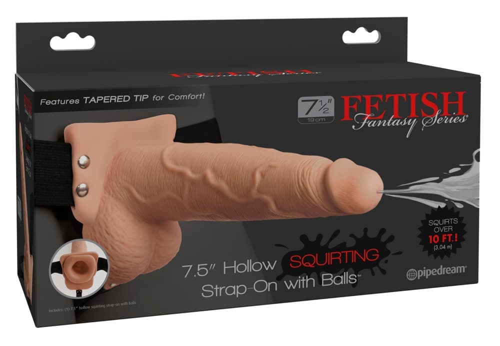 Umschnalldildo „Hollow Strap-on Squirting“ mit Spritzfunktion