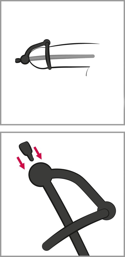 Penisplug „Piss Play with Stopper“ mit Eichelring, komplett aus Silikon