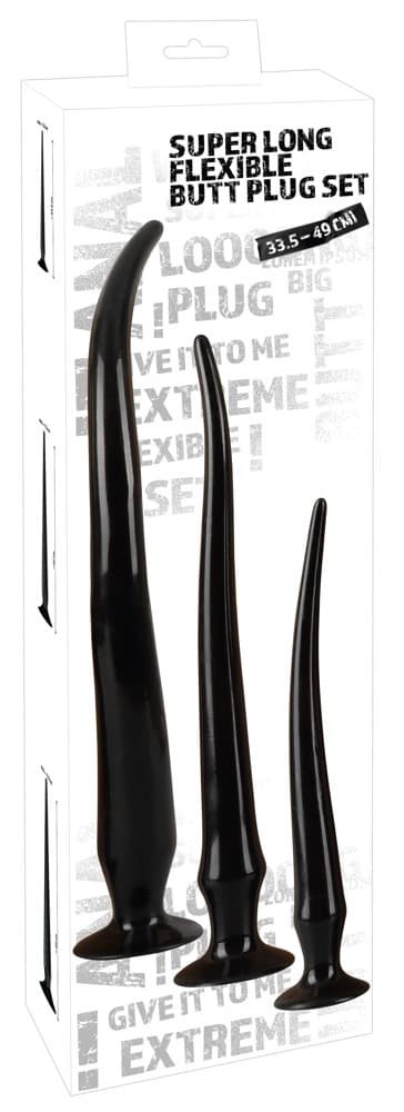 3-teiliges Analplug-Set „Super Long Flexible Butt Plug Set“, verschiedene Extra-