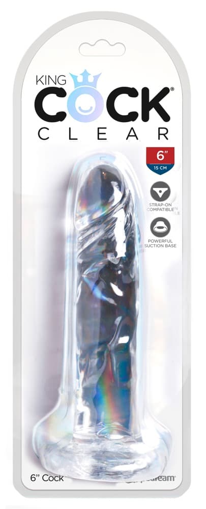 Naturdildo „6“-Cock Clear“ mit Saugfuß