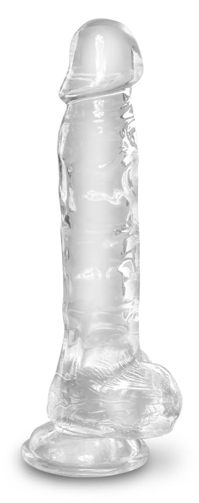 Naturdildo „8“-Cock with Balls“ mit Saugfuß