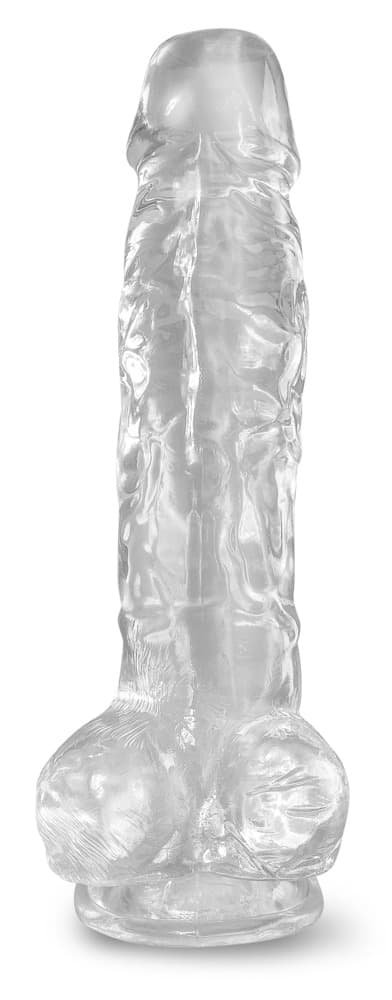 Naturdildo „8“-Cock with Balls“ mit Saugfuß