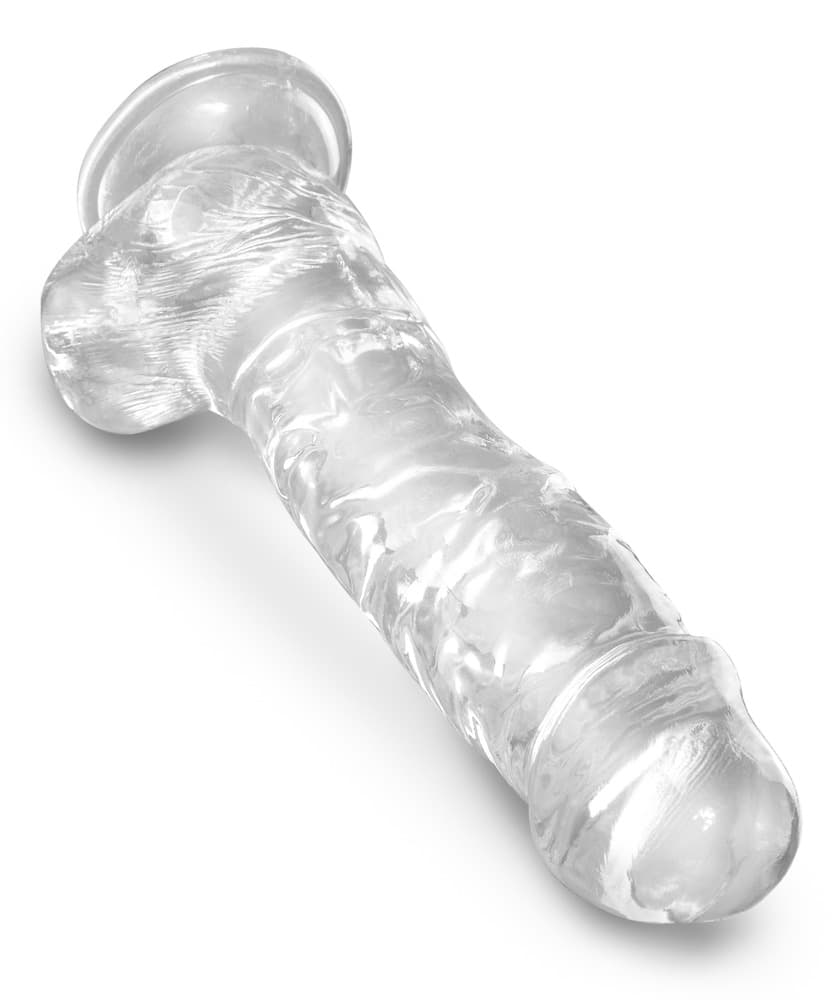 Naturdildo „8“-Cock with Balls“ mit Saugfuß