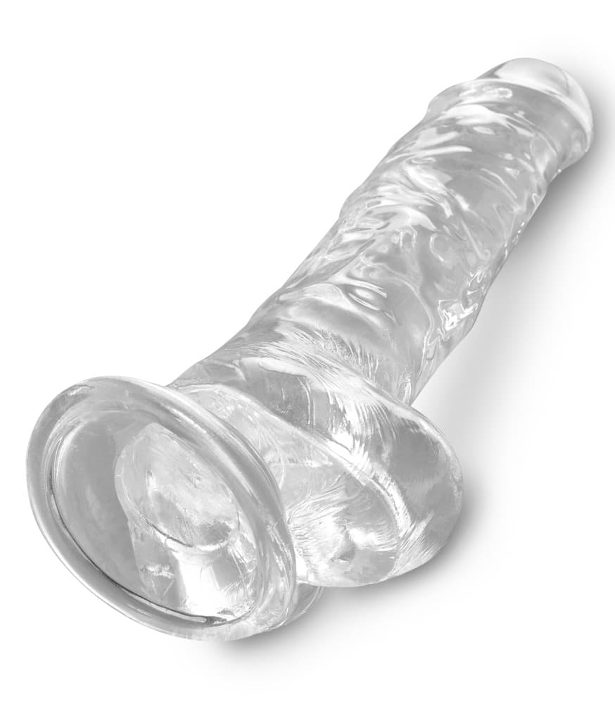 Naturdildo „8“-Cock with Balls“ mit Saugfuß