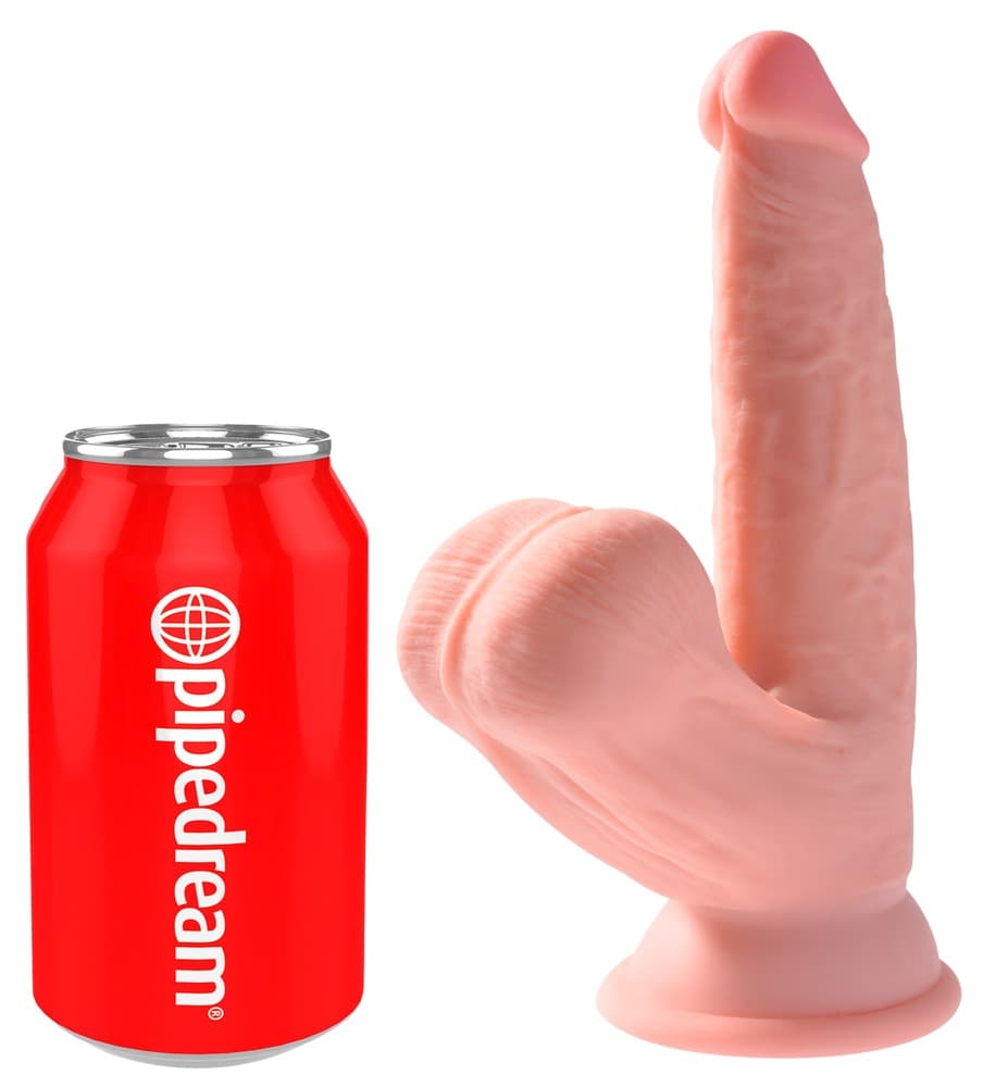 Dildo „Triple Density Cock with Swinging Balls“, hyperrealistisch mit schwingend