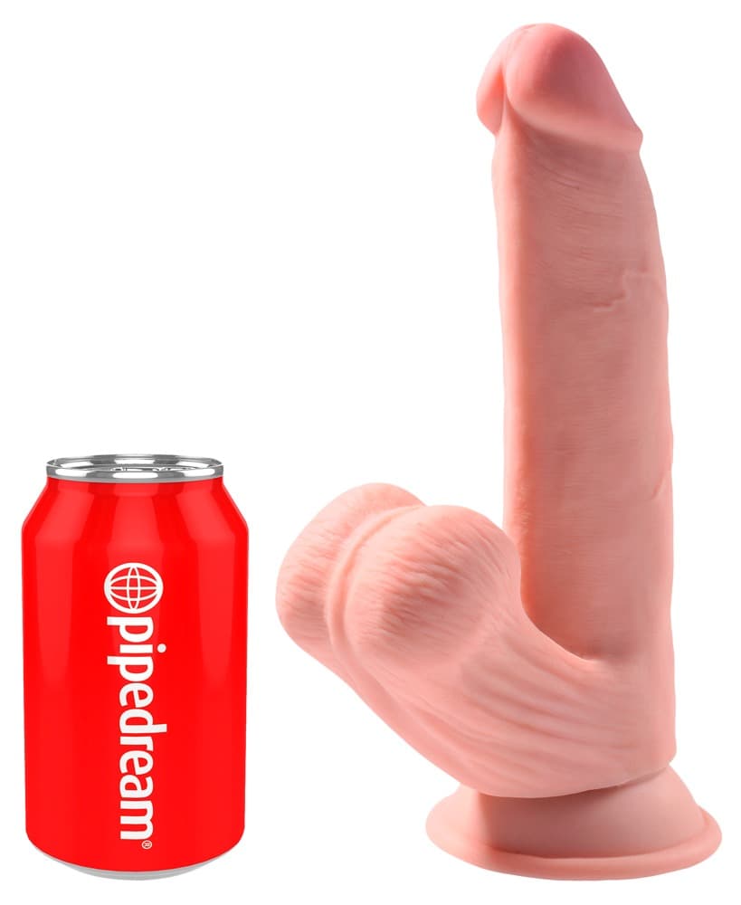Dildo „Triple Density Cock with Swinging Balls“, hyperrealistisch mit schwingend