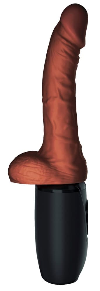 Stoßvibrator „7,5“ Thrusting Cock with Balls“ mit Wärmefunktion, 7 Vibrationsmod