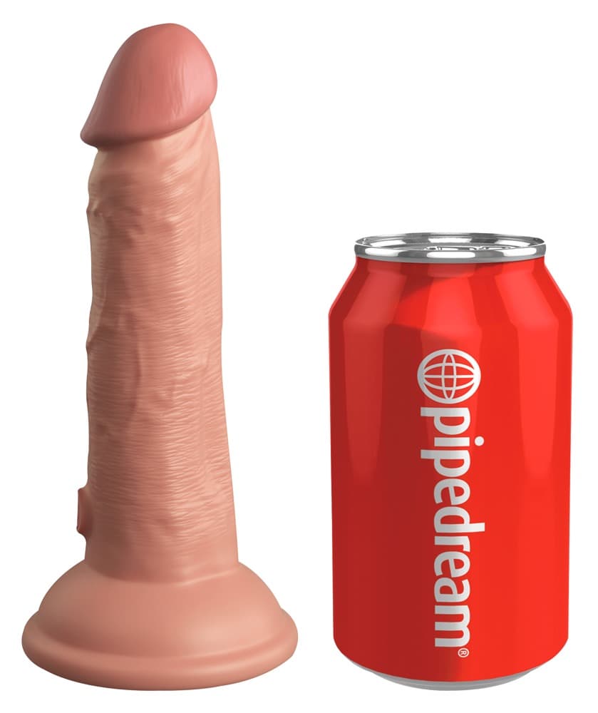 Naturvibrator „6“ Vibrating + Dual Density Silicone Cock“ mit extra starkem Saug