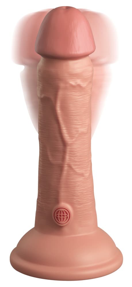 Naturvibrator „6“ Vibrating + Dual Density Silicone Cock“ mit extra starkem Saug