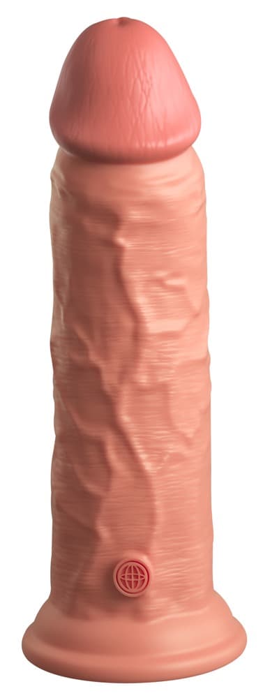 Naturvibrator „8“ Vibrating + Dual Density Silicone Cock“ mit extra starkem Saug