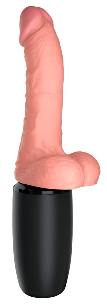Stoßvibrator „6,5“ Thrusting Cock with Balls“, mit Wärmefunktion, 7 Vibrationsmo