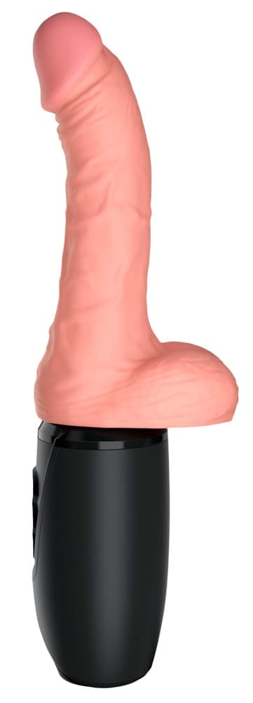 Stoßvibrator „6,5“ Thrusting Cock with Balls“, mit Wärmefunktion, 7 Vibrationsmo