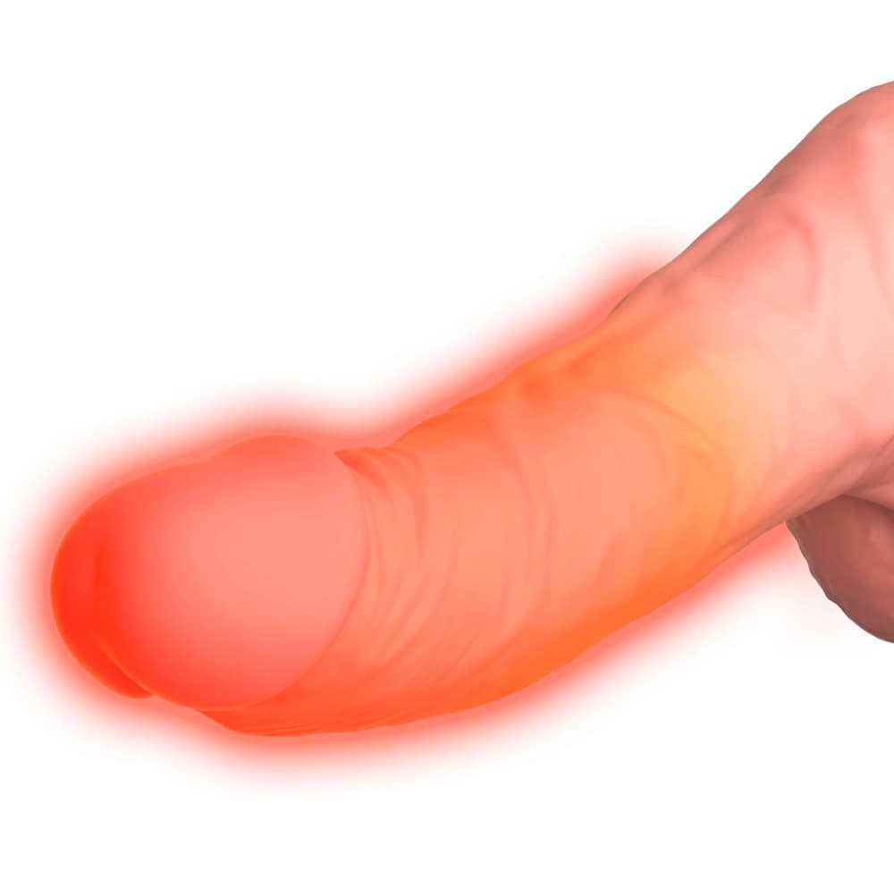 Stoßvibrator „6,5“ Thrusting Cock with Balls“, mit Wärmefunktion, 7 Vibrationsmo