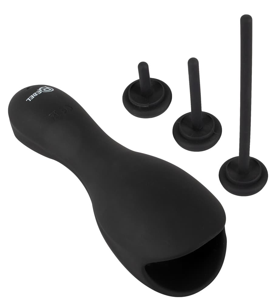 Eichelvibrator "Glans Masturbator with 3 attachable Dilators" mit 3 Dilatoren, 1
