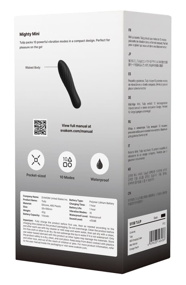 Minivibrator „Tulip“, 10 Vibrationsmodi